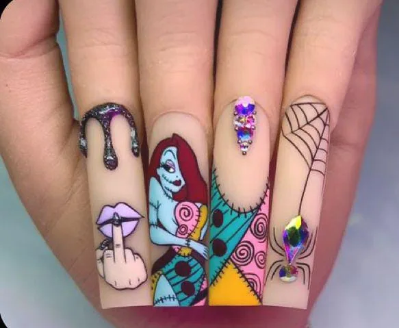 nightmare before christmas sally nails 003 860fc456c8