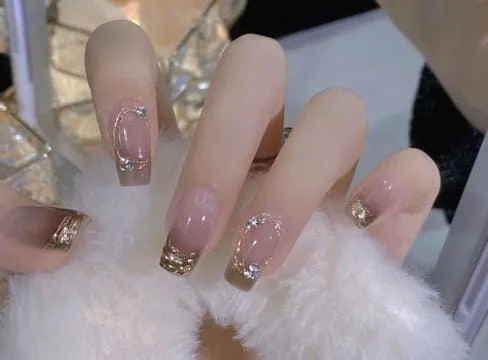 nude french tip nails 040 7b2bf989c1