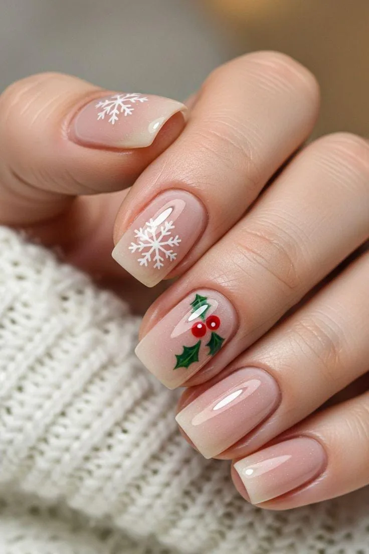 nude winter nails 034 5477410663