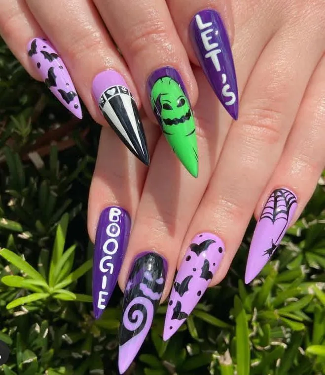 Oogie Boogie Nails for a Wickedly Fun 2025 Halloween 1