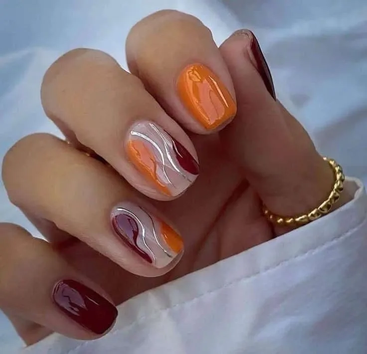 orange fall nails 007 7bac063abe