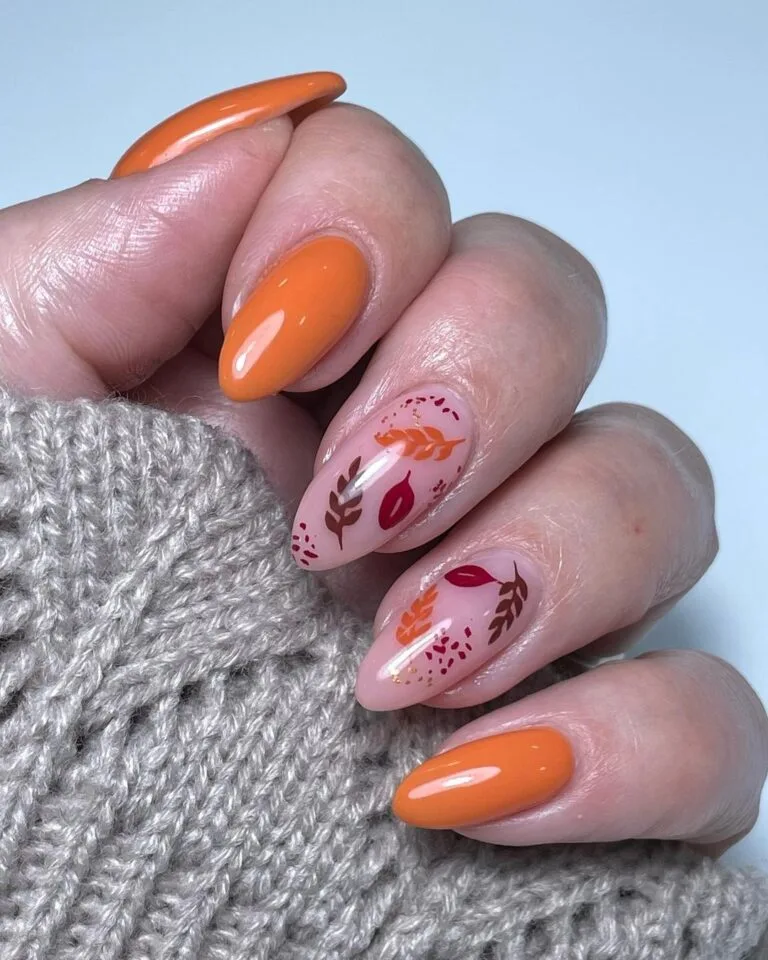 orange fall nails 022 dc72fe348b