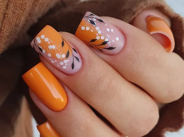 orange fall nails 023 241fe29d2f