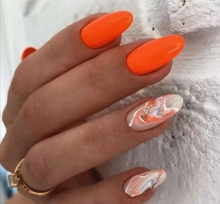 orange fall nails 027 8770dc3641