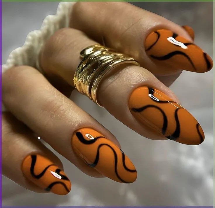 orange fall nails 031 b022fdbe42