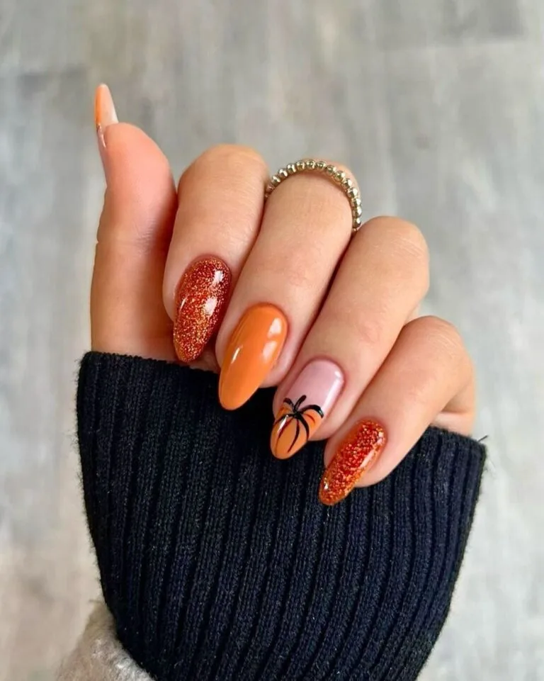 orange fall nails 035 d8338d71a3