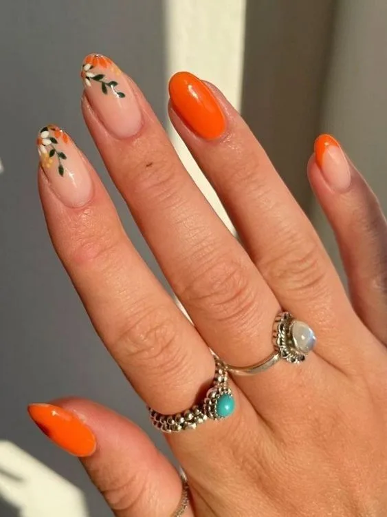 orange fall nails 036 b574fbb727