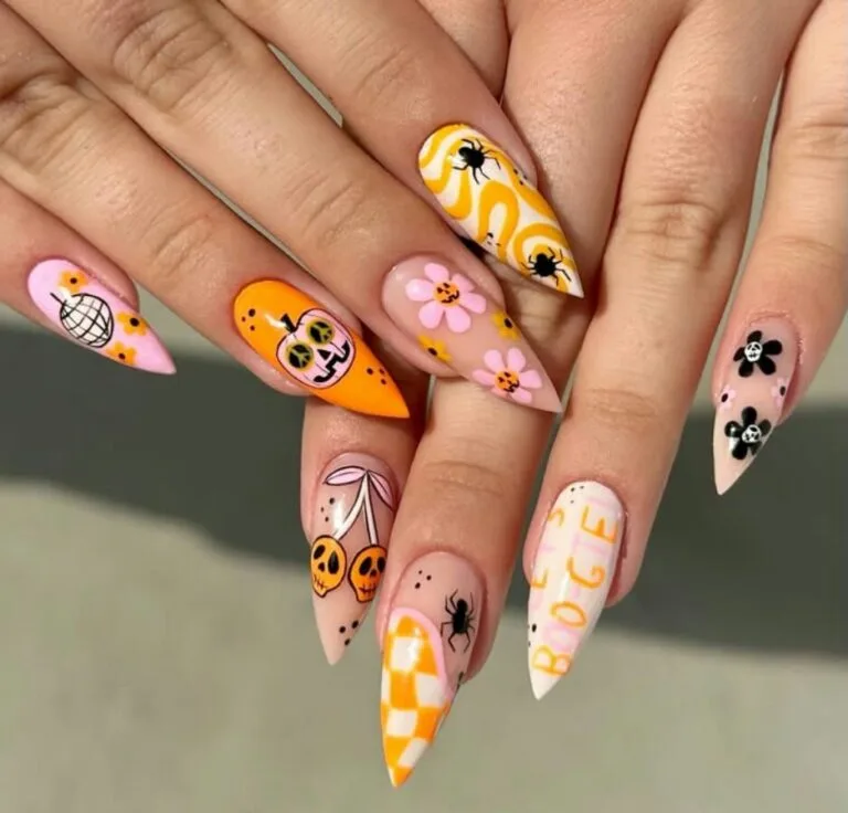 50+ Orange Halloween Nails for a Spooky-Chic Look 1