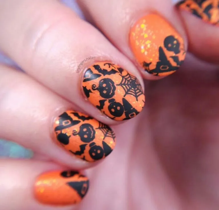 orange halloween nails 008 efd0507bb3