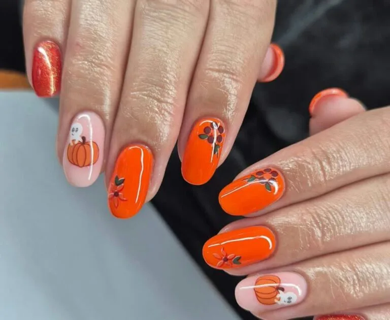 orange halloween nails 019 419104b789