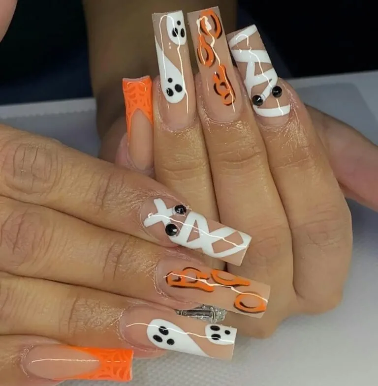 orange halloween nails 037 d8615afc87