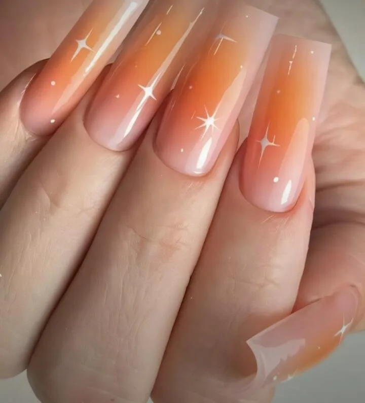 orange ombre nails 005 ac6b0aa291