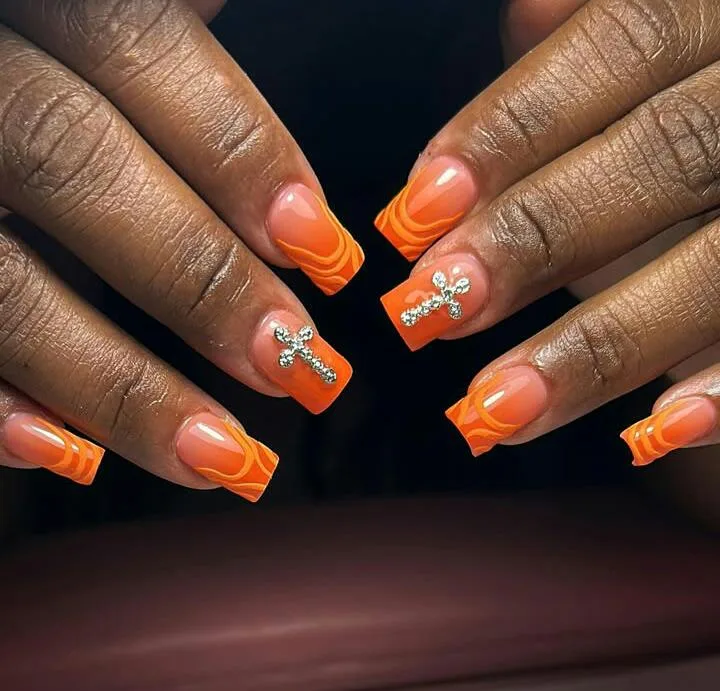 orange ombre nails 010 9b148bd232