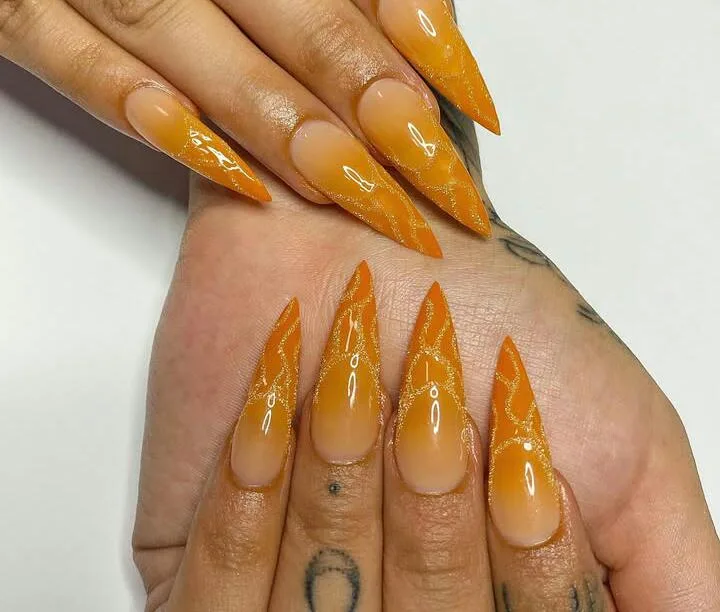orange ombre nails 014 d27115a834