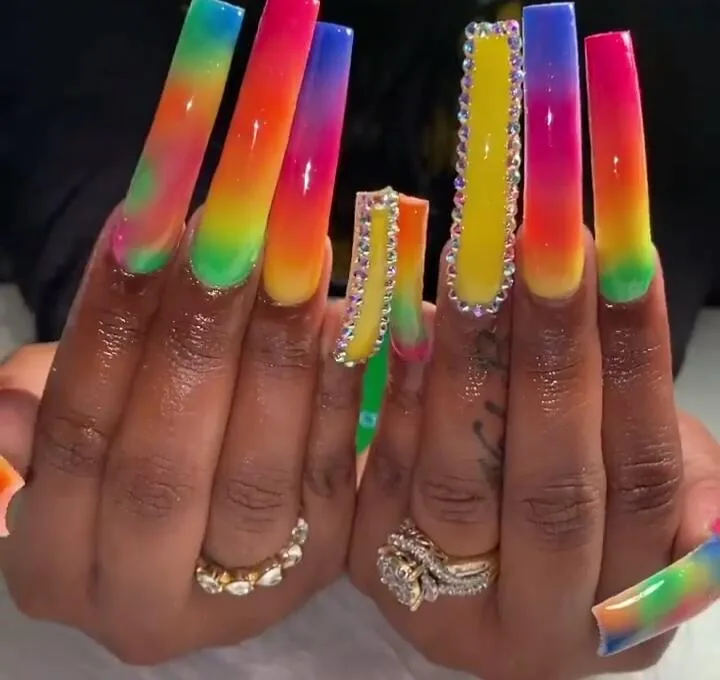 orange ombre nails 029 429c2c48b4