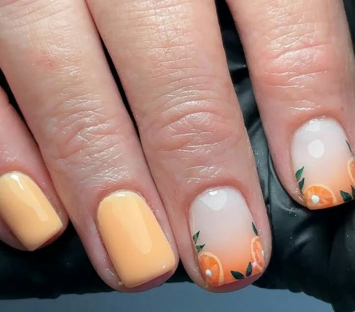 orange ombre nails 030 38aab567ee