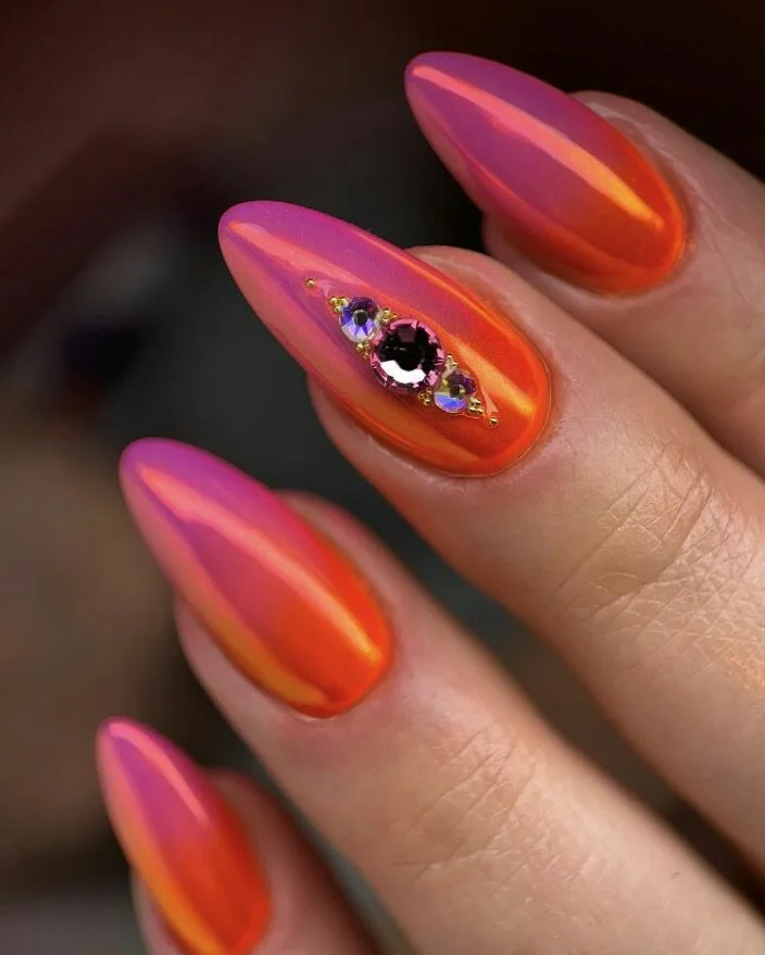orange ombre nails 036 c3922238bf