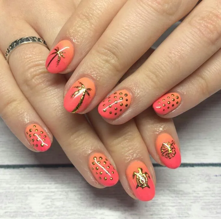 orange ombre nails 038 22bebf9536