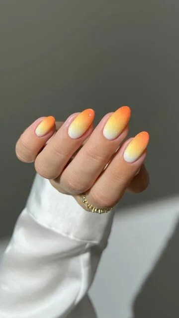 orange ombre nails 040 65807a132b