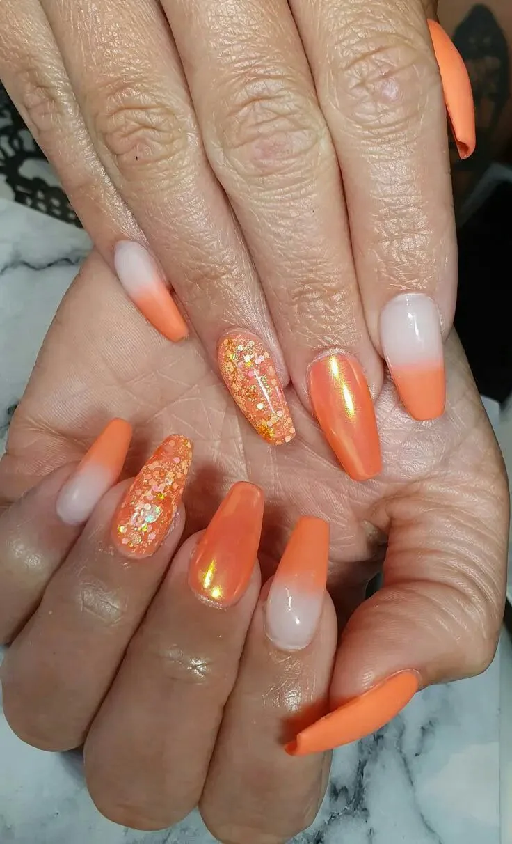 orange ombre nails 045 163cf3fef5