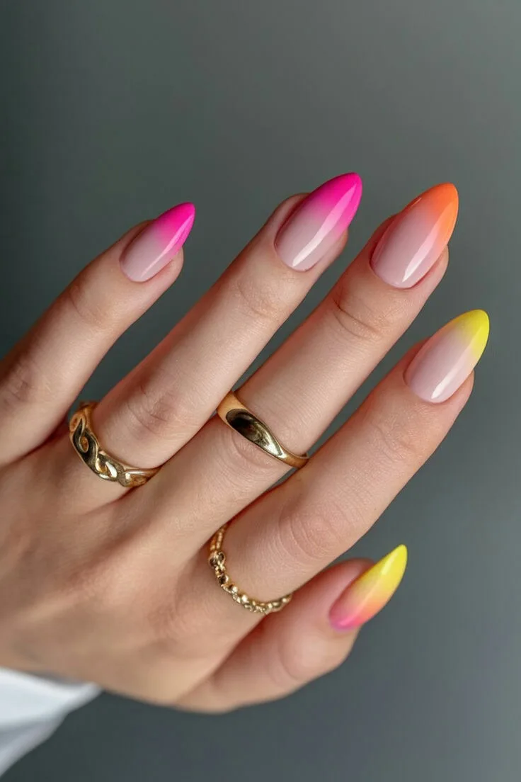 orange ombre nails 047 fe205c75f9