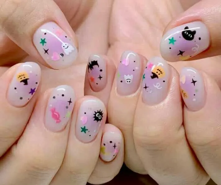pink halloween nails 003 299386e778