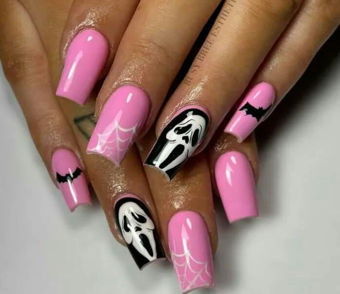 pink halloween nails 011 d6990f54a8