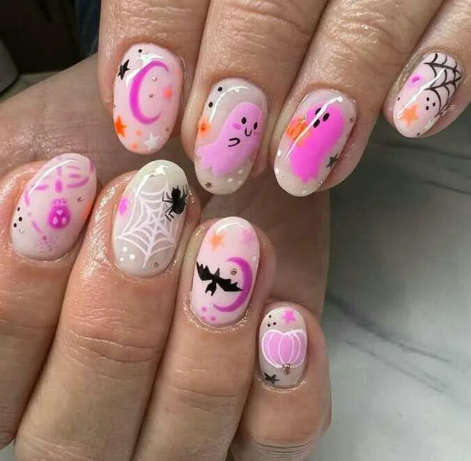 pink halloween nails 026 2d65fd0bee