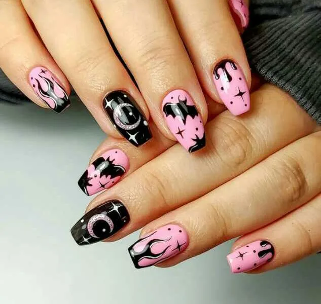 pink halloween nails 028 eb2562cde6