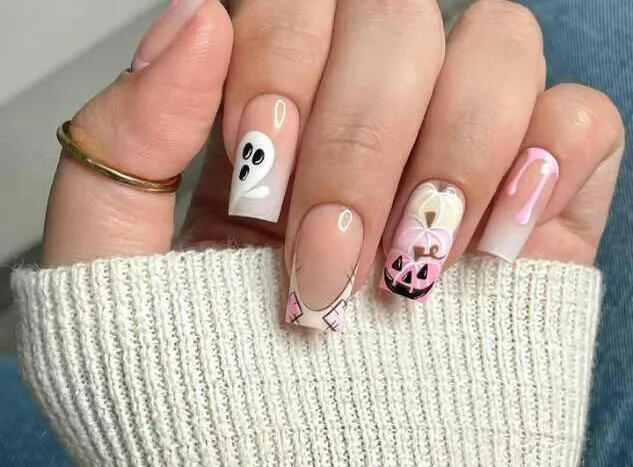 pink halloween nails 039 fe4c0e7b45