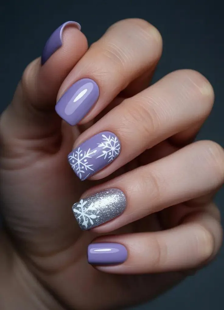 Purple Winter Nails That Feel Fun and Feminine 1