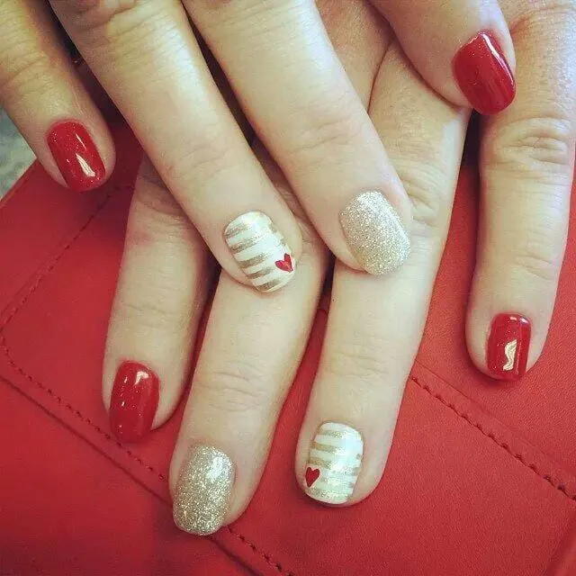 red and gold valentines nails 010 b2f8c5a130