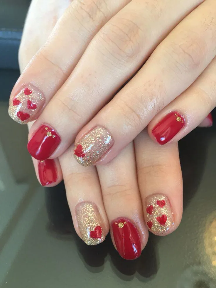 red and gold valentines nails 019 1e4a4d9d49