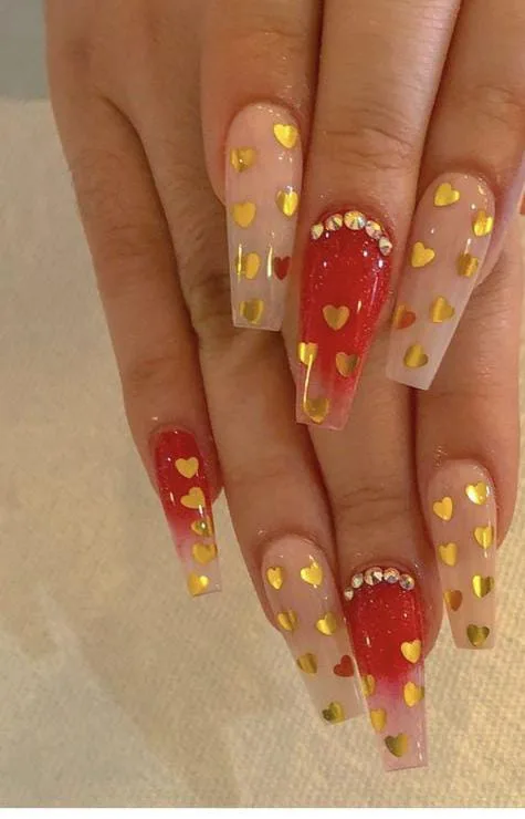 red and gold valentines nails 021 5c33c0f6d7