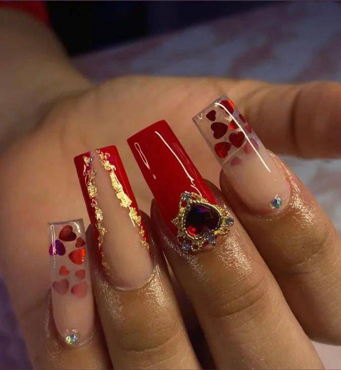 red and gold valentines nails 023 a0c2a7de52