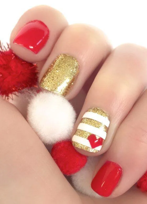red and gold valentines nails 041 627f6a1867