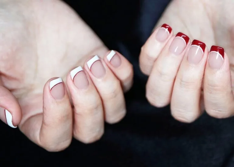 red and white french tip nails 006 6e32195c93