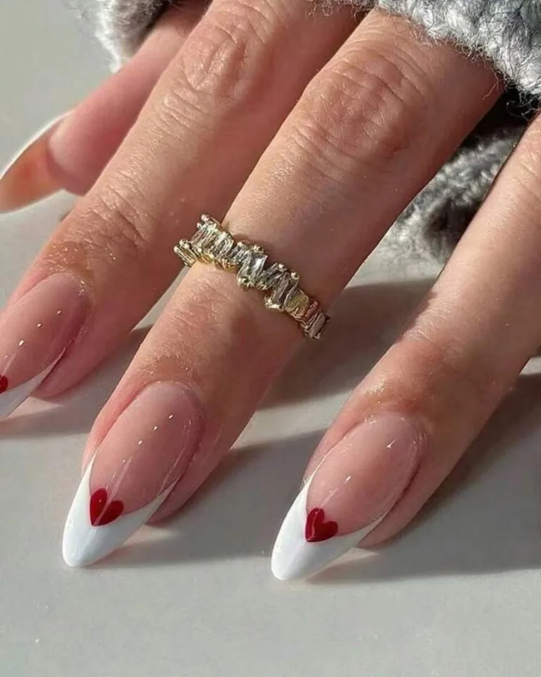 red and white french tip nails 009 4dc5f180ae