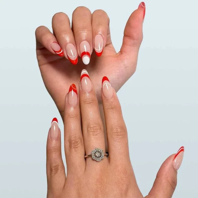 red and white french tip nails 010 738758bb61