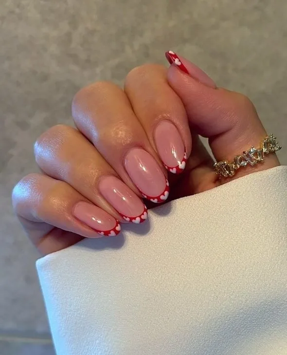 red and white french tip nails 012 bc36d89a5c