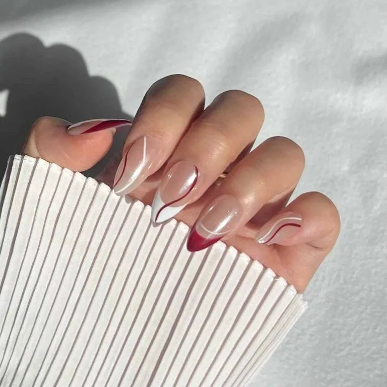 red and white french tip nails 013 324484d8ea