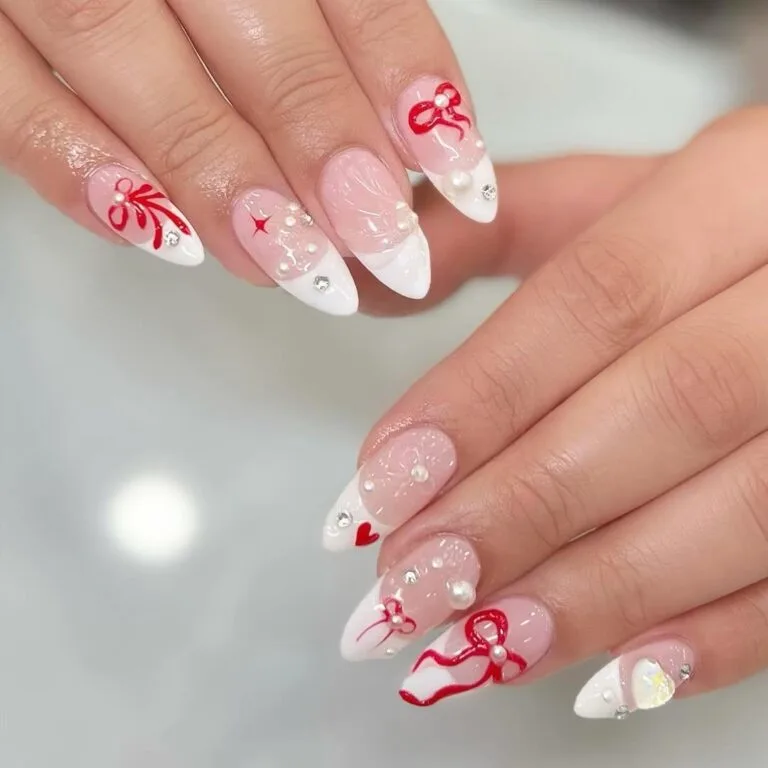 red and white french tip nails 014 e08e6e6fb6