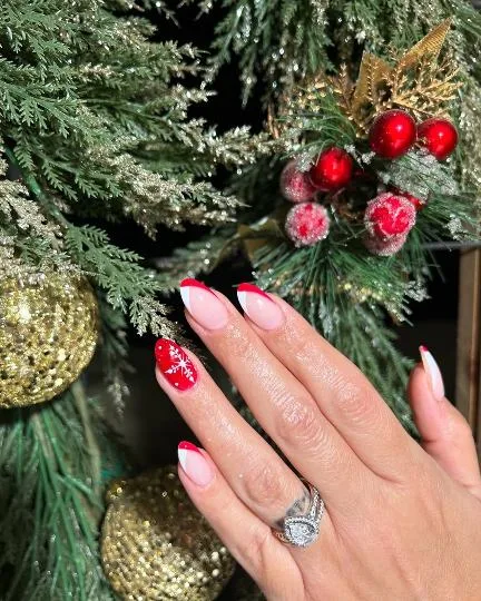 red and white french tip nails 022 25d659e480