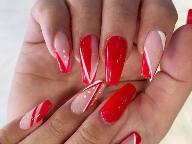 red and white french tip nails 023 19651d146c