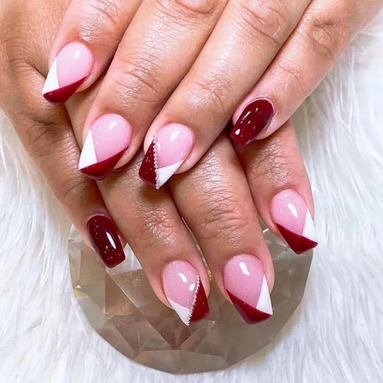 red and white french tip nails 030 badd5e4ecc