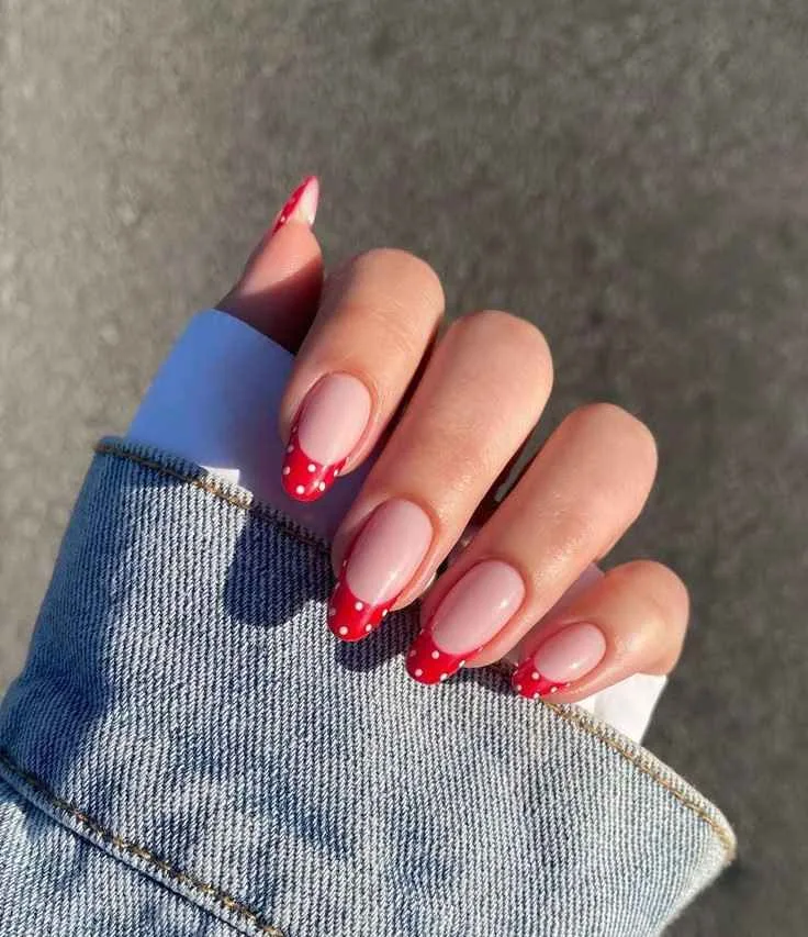 red and white french tip nails 032 849d3b3b9a