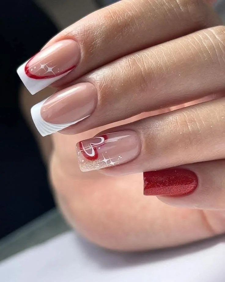red and white french tip nails 034 65fa7ed1a9
