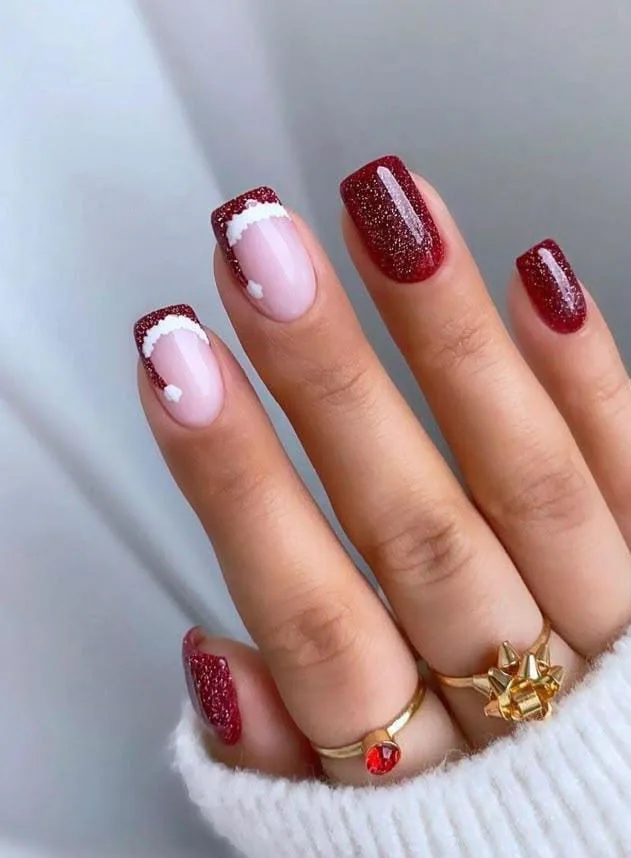Santa Hat Nail Designs to Sleigh Your 2025 Christmas Look 1
