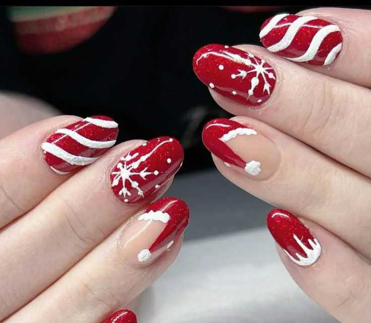 santa hat nail designs 007 29792dc7b1