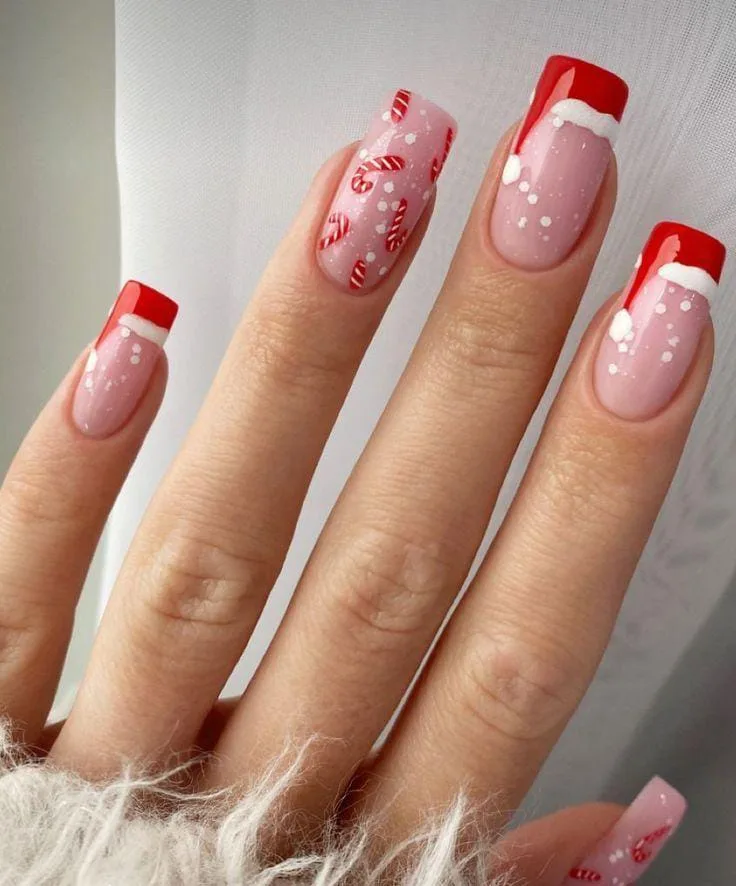 santa hat nail designs 010 ea5278a407
